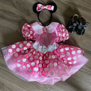 Minnie Mouse Costume & Shoes 12-18 months